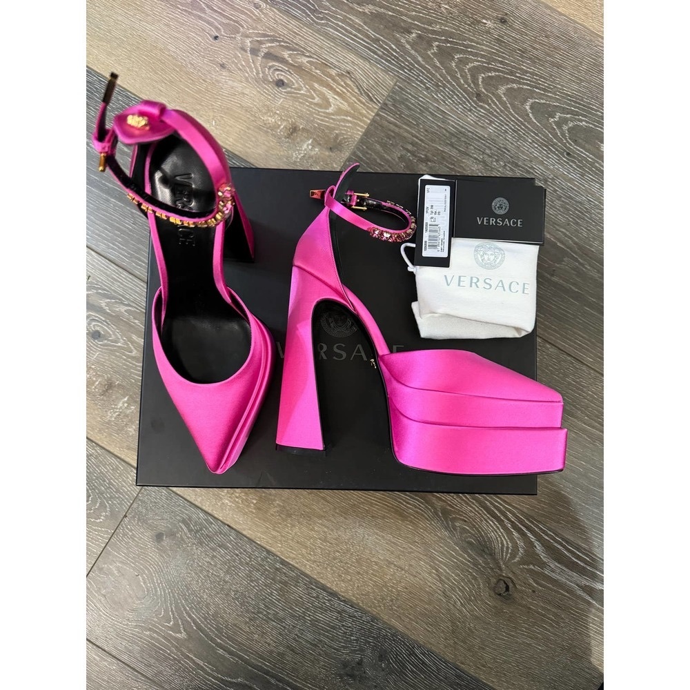 Versace Pink Platform Heels